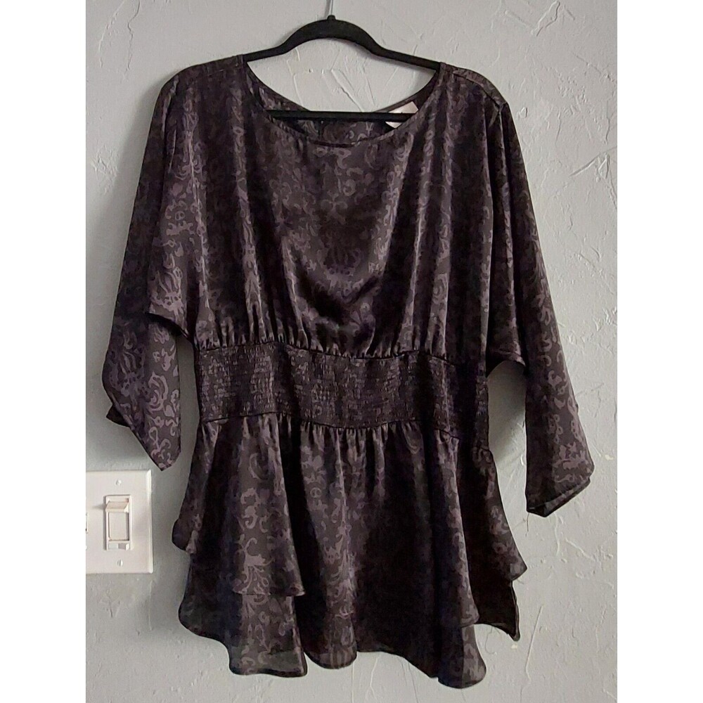 eci  New York Tops Blouse Dress, Pretty, Elastic Waist, XL, Polyester Beautiful